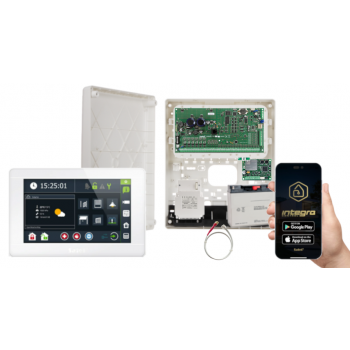 ZESTAW ALARMOWY SATEL INTEGRA 64 PLUS + INT-TSI-W + OPU-3P + AWT800 + 17Ah + INT-GSM LTE